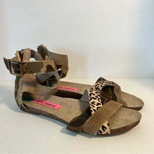 Betsey Johnson Women's Leopard Print Sandals